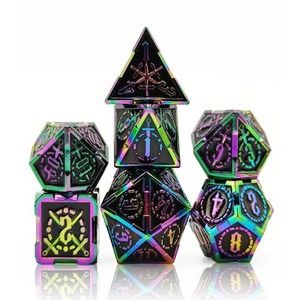 7 Piece Metal Dice Set Sword Series